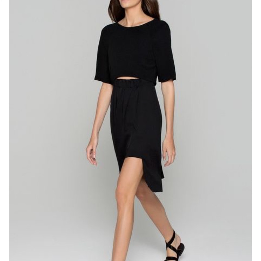 A.L.C Cut Out Front Black Dress Sz S